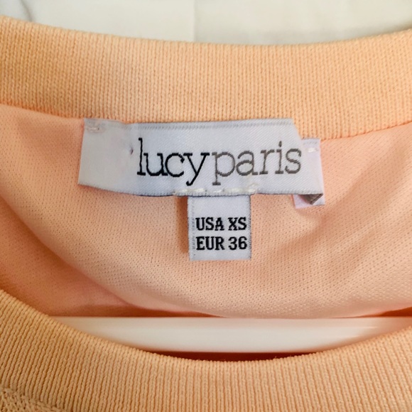 LUCY PARIS PINK LACE SHORT SLEEVE DRESS XS - Picture 2 of 3